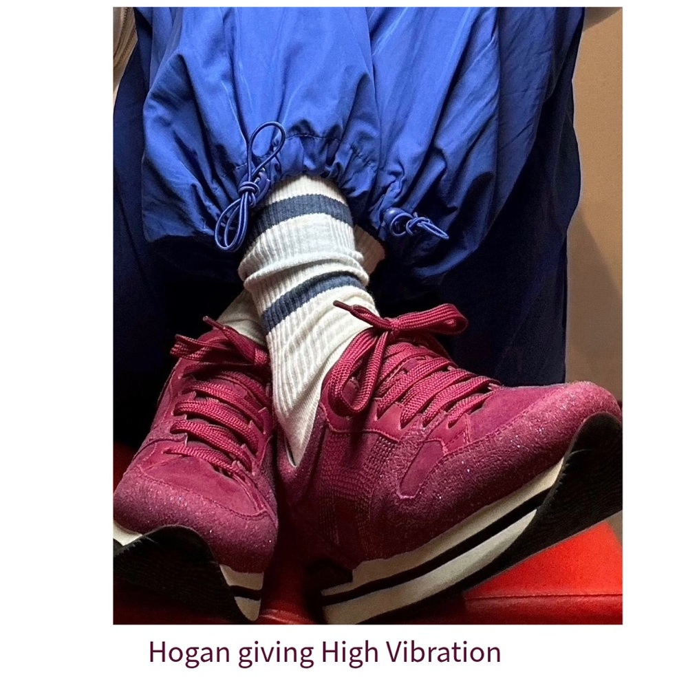 Hogan Magenta Shimmer platform sneaker #Y2K